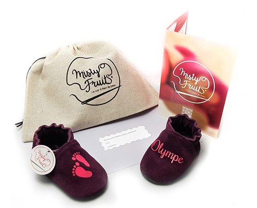 Chaussons bébé personnalisés prénom motif serpent - VETEMENTS BEBE