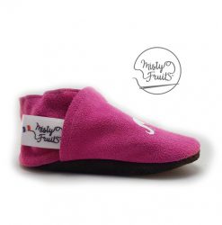 Chaussons cuir personnalisés framboise coco misty fruits